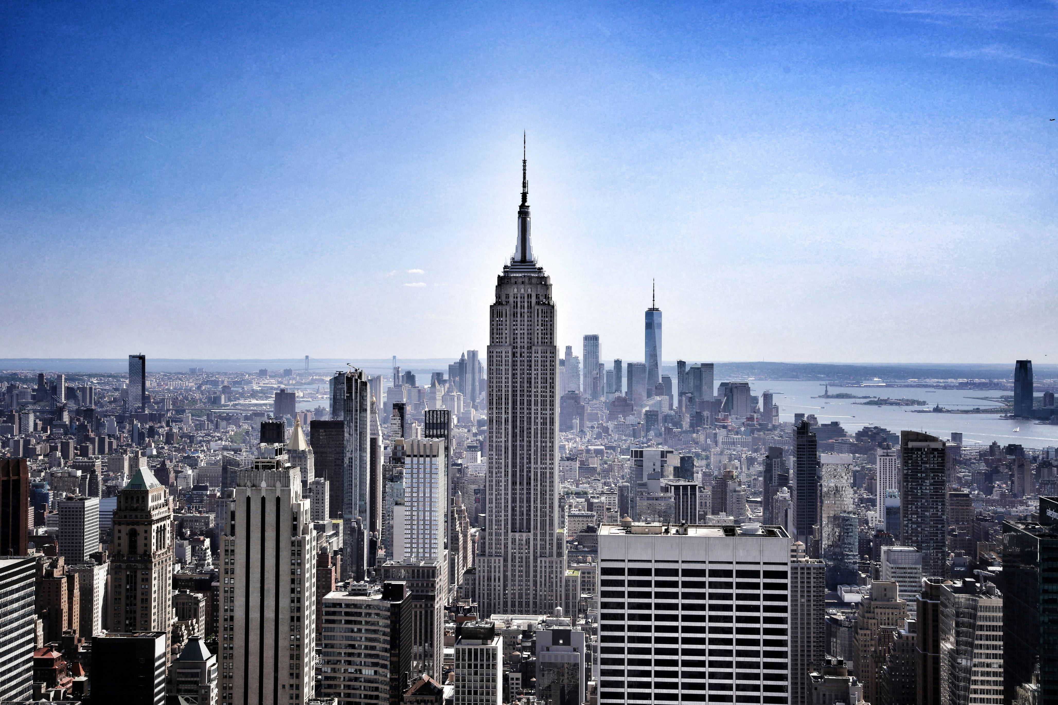 a city with tall buildings