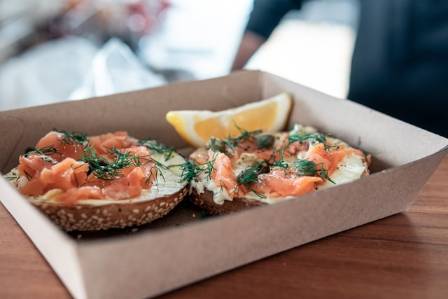 Bagel Avocado Toast with Salmon