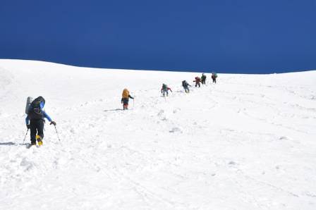 Faye, 5, battles snow and ice to reach the top of Ben Nevis